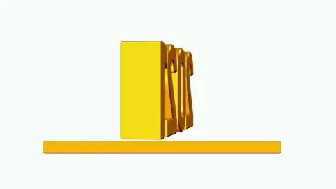 3D animation of rotating year 2021 text. Stock Footage 147157954