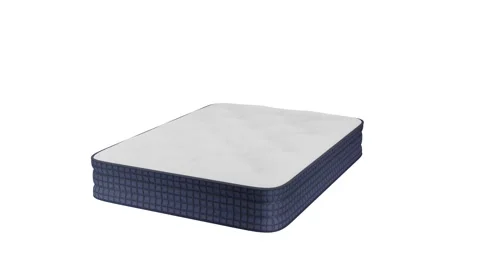 3d animation of the rotation of the mattress with a blue border 360 degrees Stock Footage