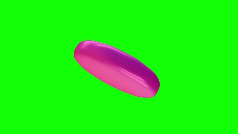 3d animation rotation of soft shape in colorful glossy gradient material Stock Footage 323814888