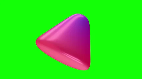 3d animation rotation of soft shape in colorful glossy gradient material Stock Footage 323815689