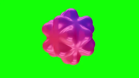 3d animation rotation of soft shape in colorful glossy gradient material Stock Footage 323815826