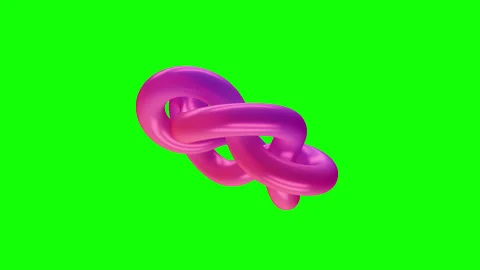 3d animation rotation of soft shape in colorful glossy gradient material Stock Footage 323817255