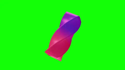 3d animation rotation of twisted shape Stock Footage 323820483