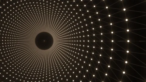 3d animation. round of glowing particles abstract background Stock Footage 302654317