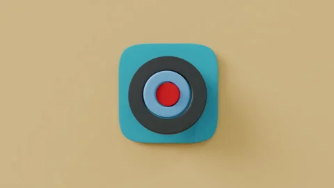 3d animation of a round target Video stock 273250461