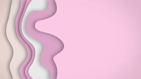 3D animation of rows and waves of colorful stripes, abstract paper cut animation Stock Footage 172570041