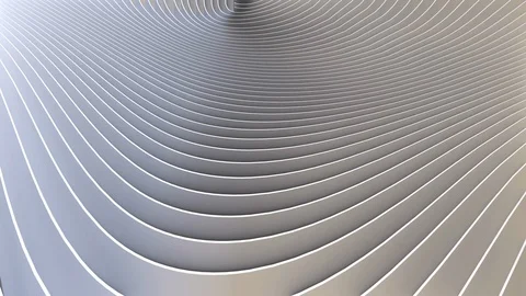 3D animation of rows of colorful stripes in a rainbow . Stock Footage 105176367