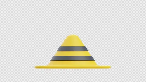 3d animation of safety cone Stock Footage 317441102