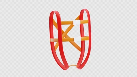 3D Animation of Safety Harness Stock Footage 309448262