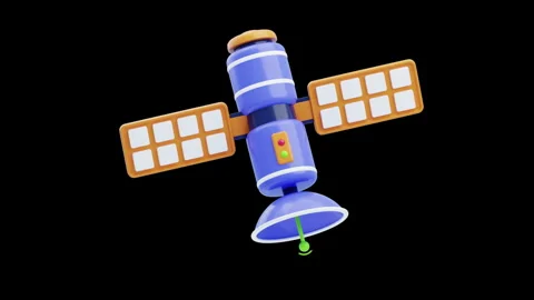 3D Animation of Satellite Stock Footage 286925679