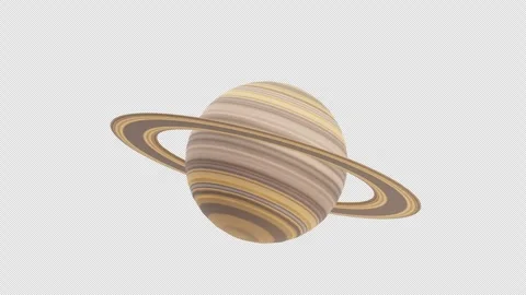 3D Animation of Saturn planet with rings Stock Footage 312844385