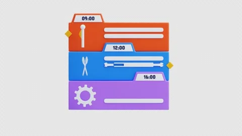 3D Animation of Schedule Management Stock Footage 296674848