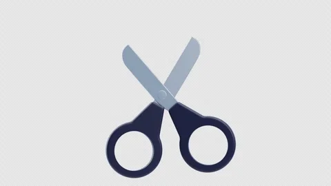 3D Animation of Scissors Stock Footage 301968002