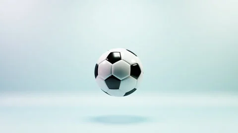 3D animation seamless loop of soccer ball rotating 360. On green screen for easy Stock Footage 178490137
