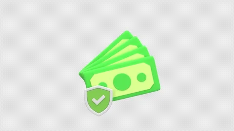 3d animation secure money or safe financial transactions with a stack of ca.. Stock Footage 310164821