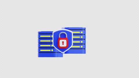3D Animation of Secure Server Database Protection Stock Footage 337025252