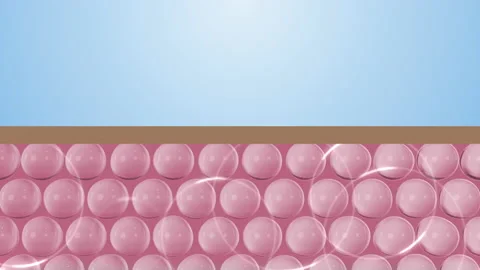 3D Animation of serum through the skin layer Stock Footage 209174339