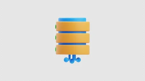 3d animation of server database stack Video stock 325425312