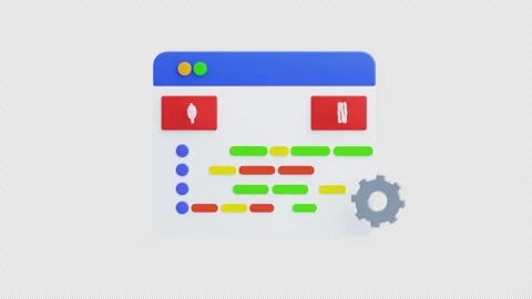 3D Animation of Setting Coding Stock Footage 297950552