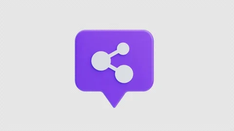 3D Animation of Share Message Communication Stock Footage 337025184