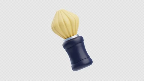 3D Animation of Shave Brush Stock Footage 301968005