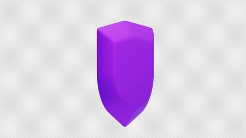 3D Animation of Shield with Padlock Security Icon Stock Footage 311430653