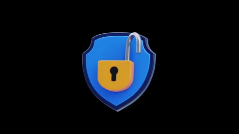 3D Animation of Shield Security Stock Footage 287087629