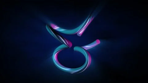3D animation shiny regular geometry knot form appearing and building up in space Stock Footage 149732879