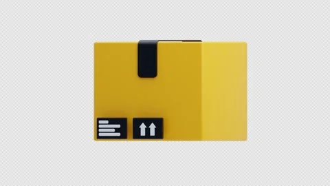 3D Animation of Shipping Package Box Stock Footage 337035227