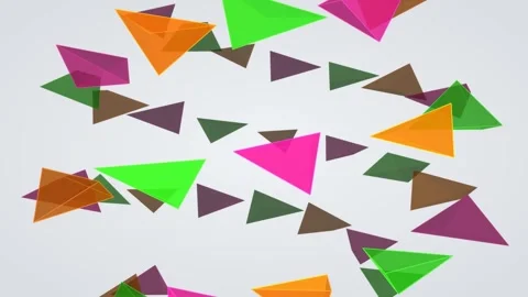3D animation showcasing a swirling trail of multi-colored Stock-Footage 338206655