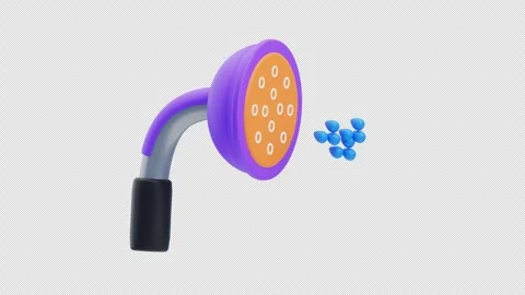 3D Animation of Shower Stock Footage 296464104
