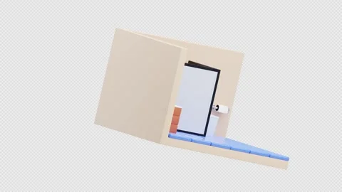 3D Animation of Shower Room Stock Footage 305660974