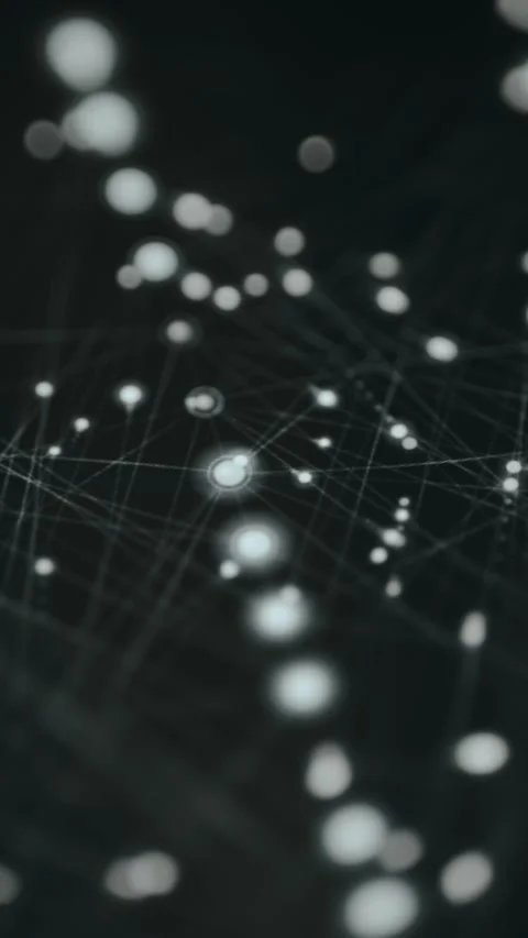 3D animation showing AI analyzing streams of information Stock Footage 332053610