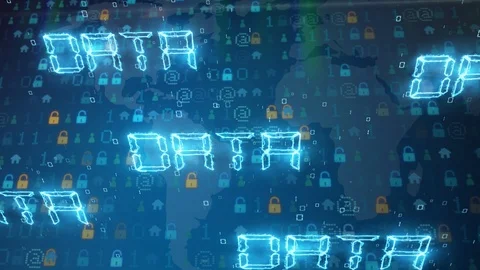 3D animation showing multi core processing and data points, in bright green Stock Footage 104419667