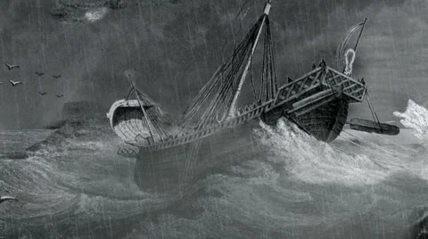3D Animation showing an old sailing ship Vidéo 908509