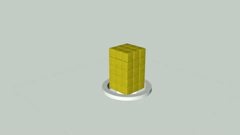 A 3D animation of a the showreel cube and spheres Stock Footage 167948768
