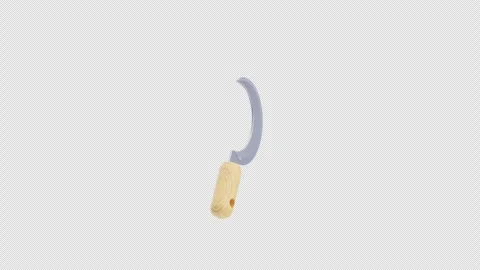 3D Animation of Sickle Stock Footage 310028017