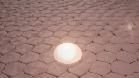 3D Animation skin cell with UV protection. Serum drops into skin cells for UV pr Stock Footage 196971934