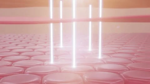 3D animation of skin cells and Serum Liquid Cream Skin beauty treatment and Vídeo Stock 334589612