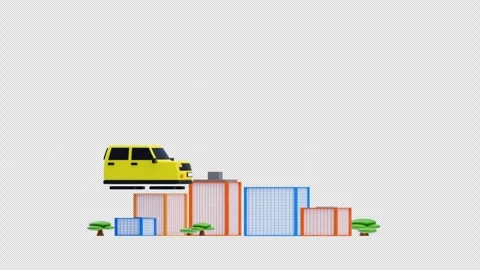3D Animation of Smart City Stock Footage 316505258