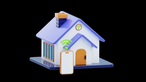 3D Animation of Smart Home Stock Footage 286926518