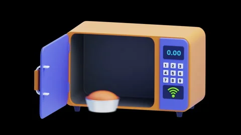 3D Animation of Smart Microwave Stock Footage 286927230