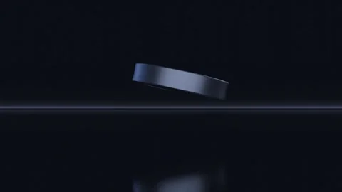 3d animation of a smart ring rotating in the black background Stock Footage 292746158