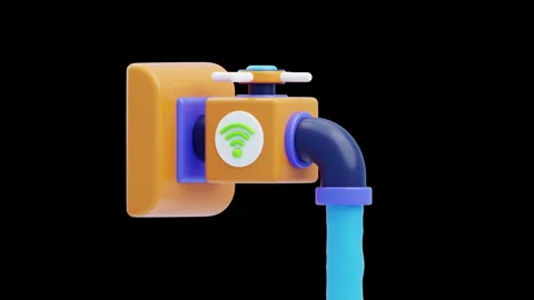 3D Animation of Smart Water Tap Stock Footage 286931036
