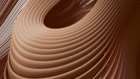 3D animation of smooth lines forming an intricate pattern that fills the frame. Video stock 312577600