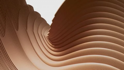 3D animation of smooth lines forming an intricate pattern that fills the frame. Stock Footage 314045041