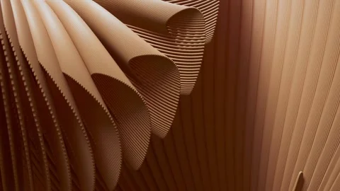 3D animation of smooth lines forming an intricate pattern that fills the frame. Stock Footage 317501410