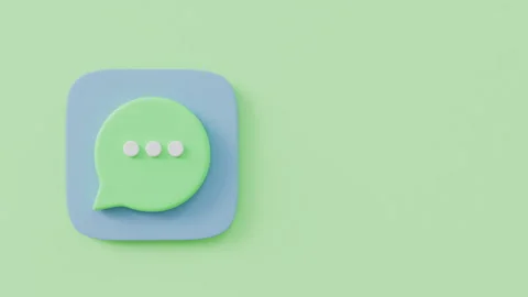 3d animation of the SMS message icon Stock Footage 274261945