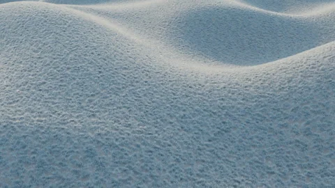 3D Animation of Snowflakes on Rolling Snow Surface Stock Footage 343503320