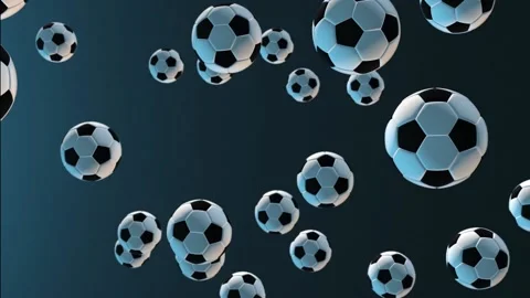 3d animation of soccer balls Stock-Footage 114672487